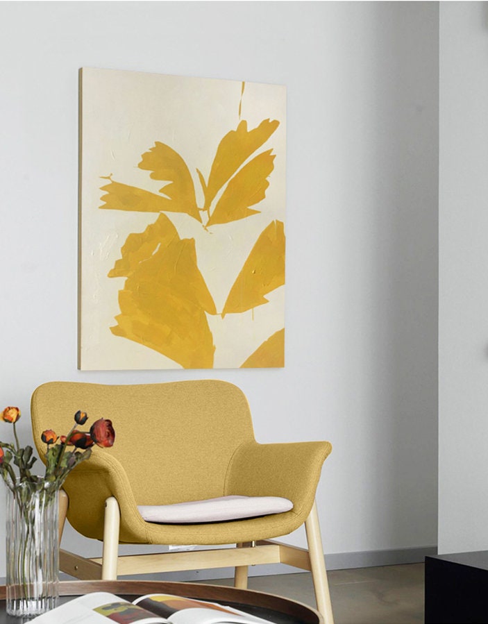 Extra Large Abstract Canvas Art, Original Abstract Oil Painting on Canvas, Modern Minimalist Orange Wall Decor