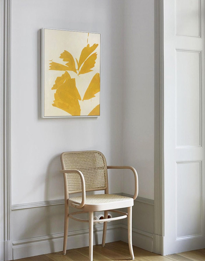 Extra Large Abstract Canvas Art, Original Abstract Oil Painting on Canvas, Modern Minimalist Orange Wall Decor