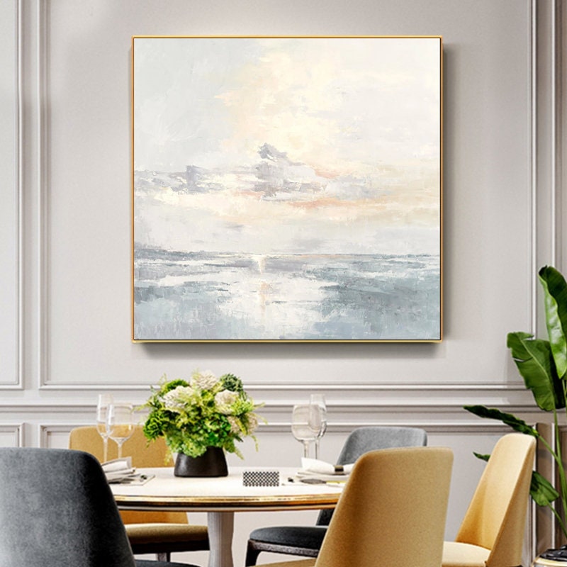 Original Canvas Wall Art, Large Abstract Painting on Canvas, Modern Minimalist Oil Painting, Textured Art for Bedroom