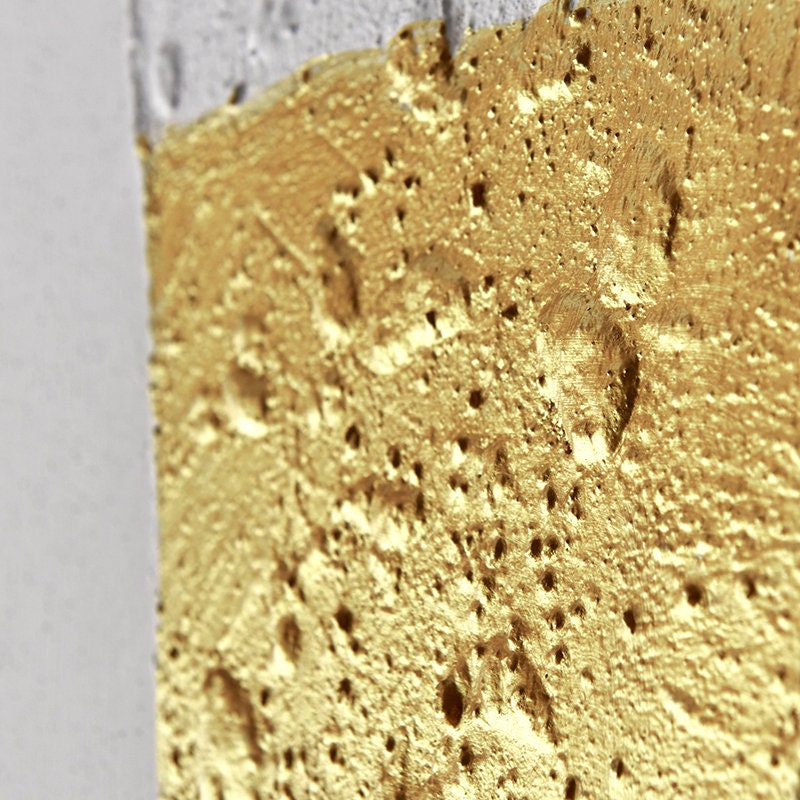 Original Abstract Painting on Canvas, Modern White and Gold Textured Painting, Large Minimalist Wall Art