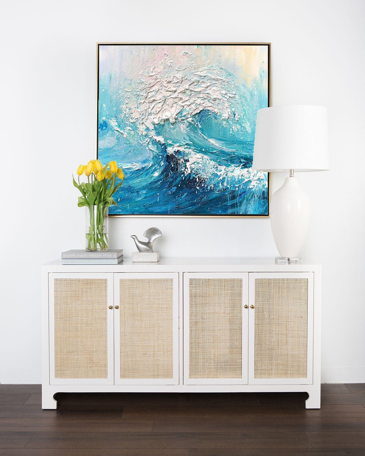 Textured Ocean Waves Wall Art, Extra Large Abstract Canvas Art, Original Oil Painting on Canvas, Artwork for Livingroom