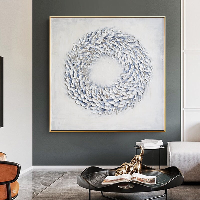 Large Textured Wall Art, Abstract Olivia Canvas Wall Art Painting, Original Oil Painting on Canvas