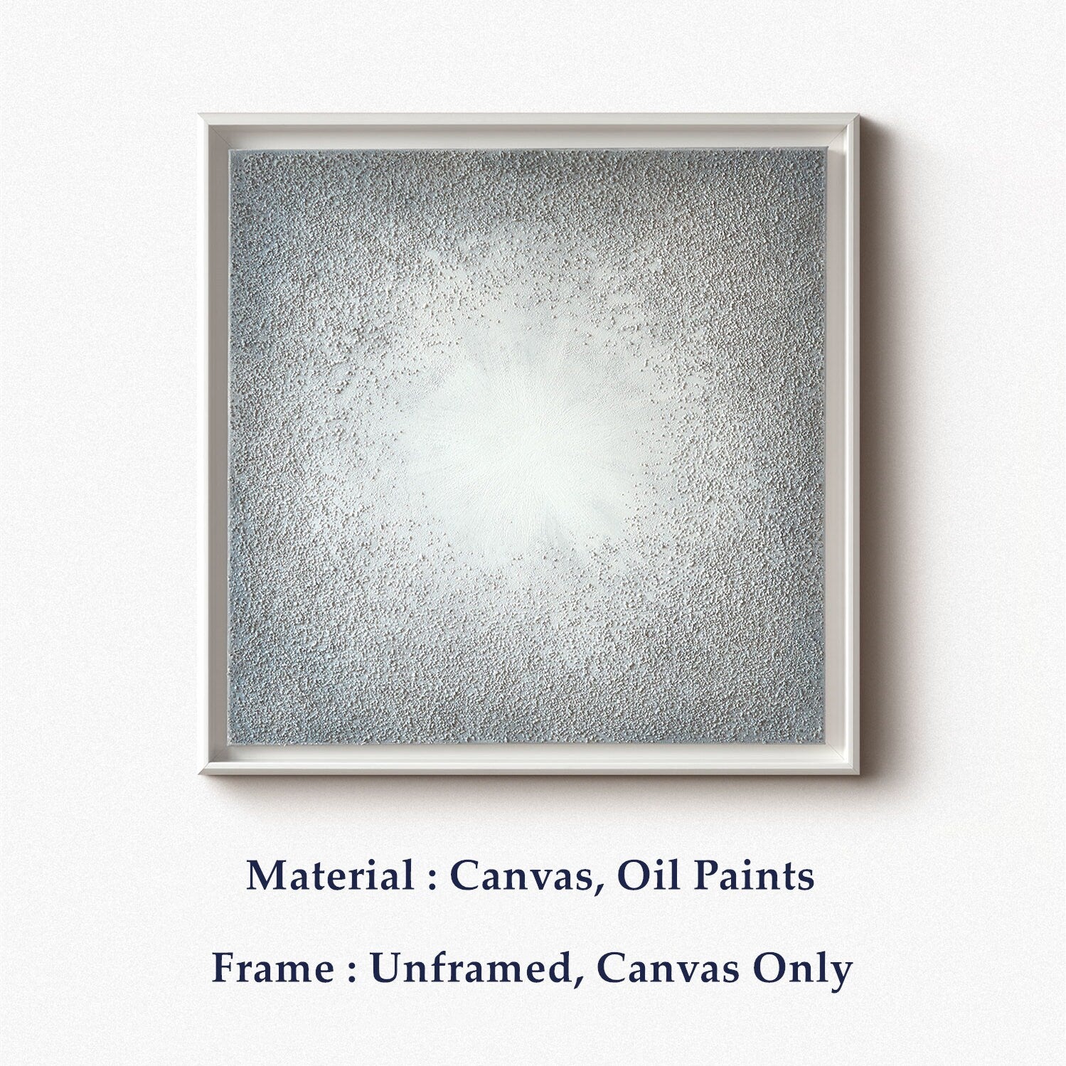 Original Grey Canvas Painting, Textured Painting on Canvas, Square Abstract Wall Art, Art for Living Room Bedroom Home