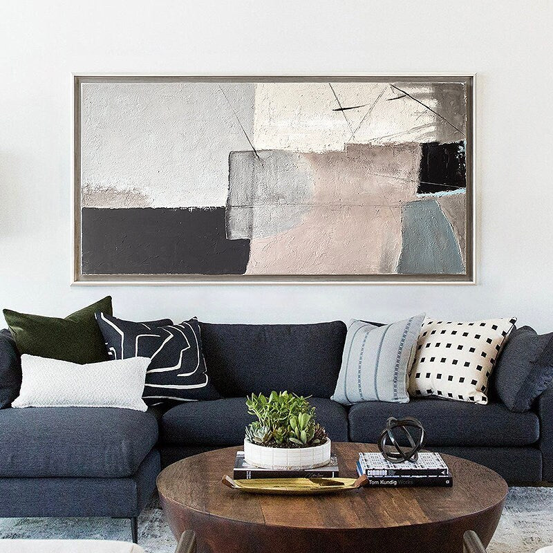 Hand-Painted Painting on Canvas, Original Textured Wall Art, Large Abstract Canvas Art Painting