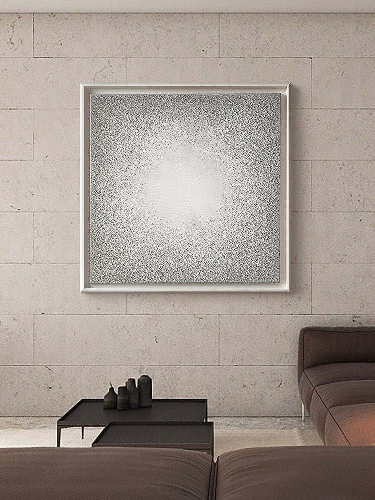 Original Grey Canvas Painting, Textured Painting on Canvas, Square Abstract Wall Art, Art for Living Room Bedroom Home