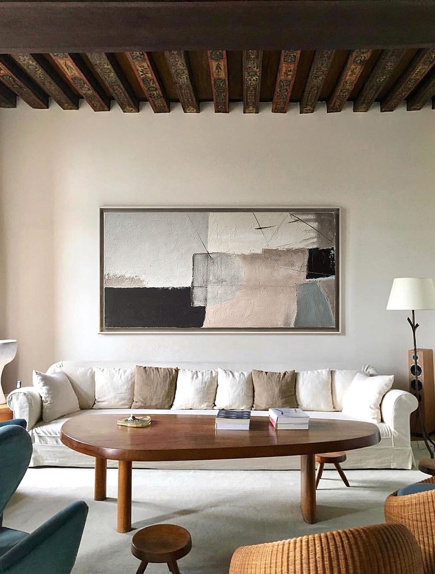 Hand-Painted Painting on Canvas, Original Textured Wall Art, Large Abstract Canvas Art Painting
