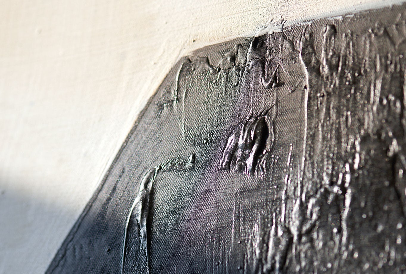 Brown and Black Canvas Wall Art, Abstract Oil Painting on Canvas, Original Textured Acrylic Art