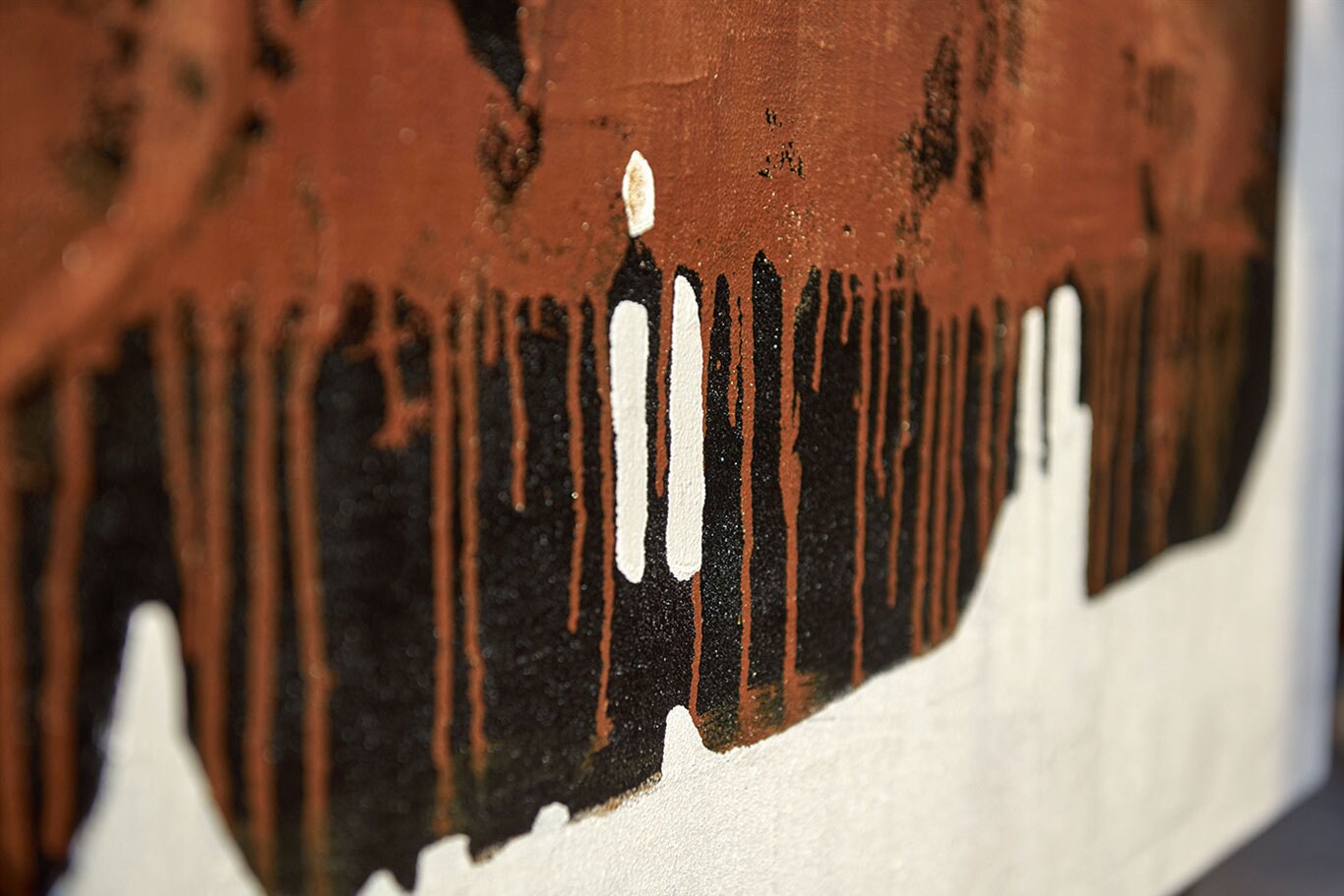Large Textured Canvas Painting, Black and Brown Hand Painted Painting on Canvas, Abstract Wall Art Decor for Living Room