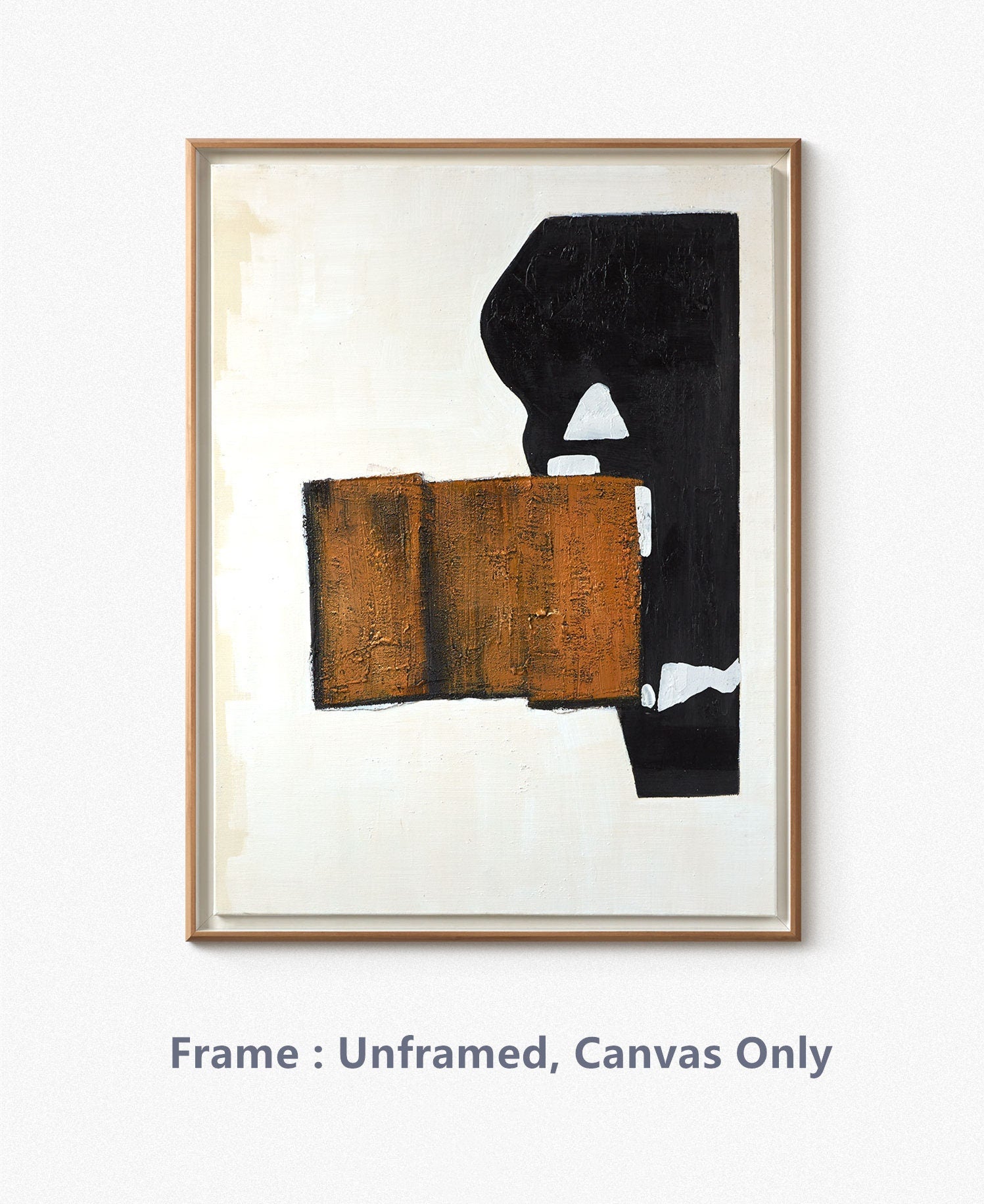 Brown and Black Canvas Wall Art, Abstract Oil Painting on Canvas, Original Textured Acrylic Art