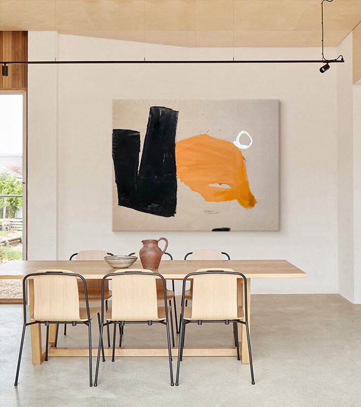 Original Abstract Painting, Minimalist Canvas Wall Art, Modern Acrylic Painting on Canvas, Art for Living Room