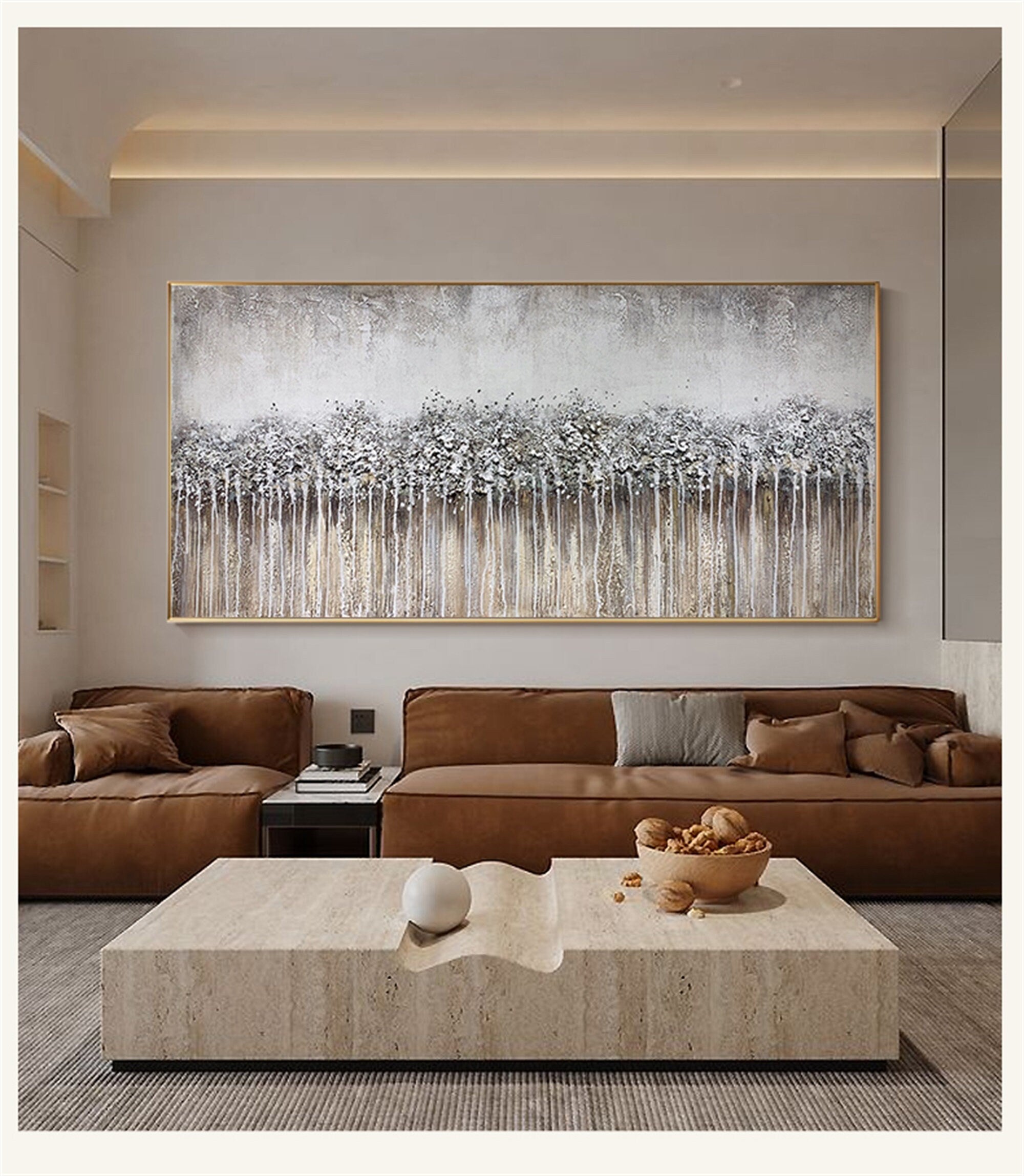 Texture tree, canvas oil painting, abstract tree wall art