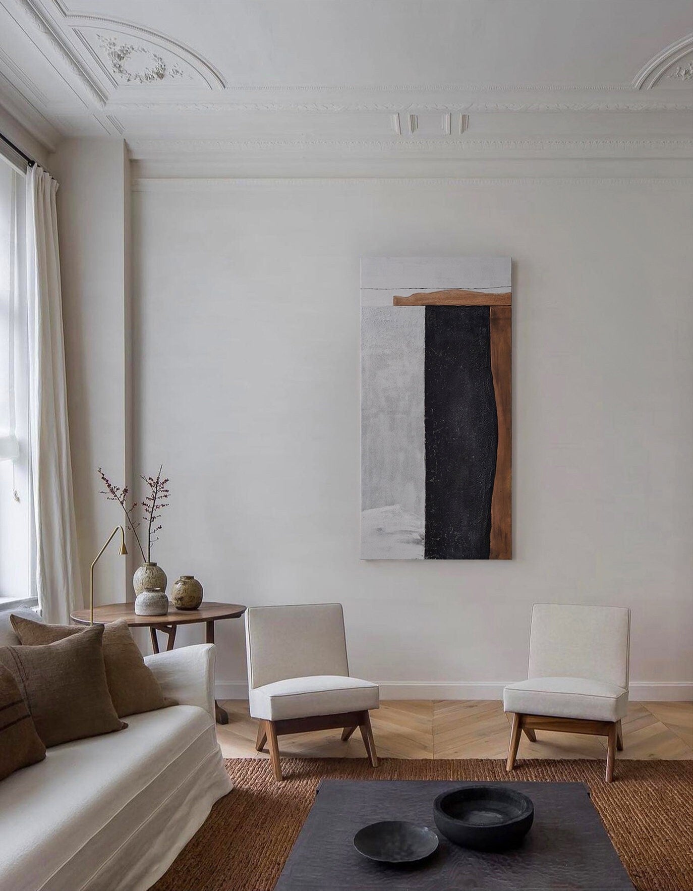 Large Original Abstract Painting, Brown Painting Gray Painting, Minimalist Abstract Painting, Abstract Painting, Large Wall…