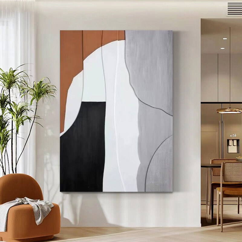 Large Original Abstract Painting, Brown Painting Gray Painting, Minimalist Abstract Painting, Abstract Painting, Large Wall…
