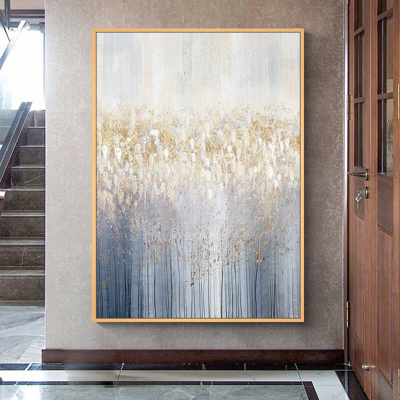 Abstract Canvas Wall Art, Large Abstract Painting on Canvas, Modern Minimalist Artwork for Bedroom