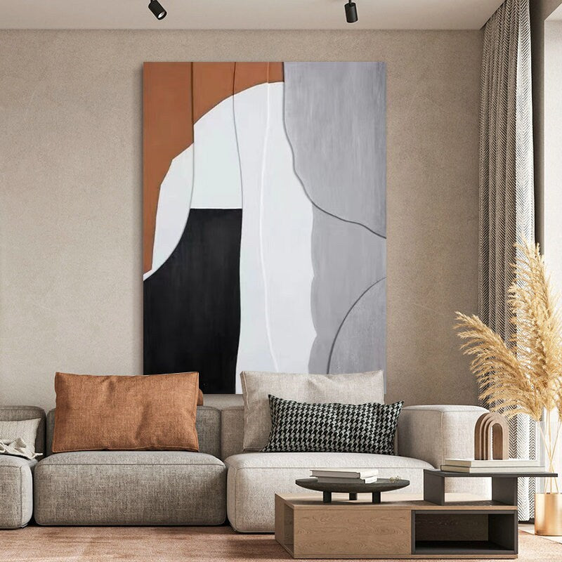 Large Original Abstract Painting, Brown Painting Gray Painting, Minimalist Abstract Painting, Abstract Painting, Large Wall…