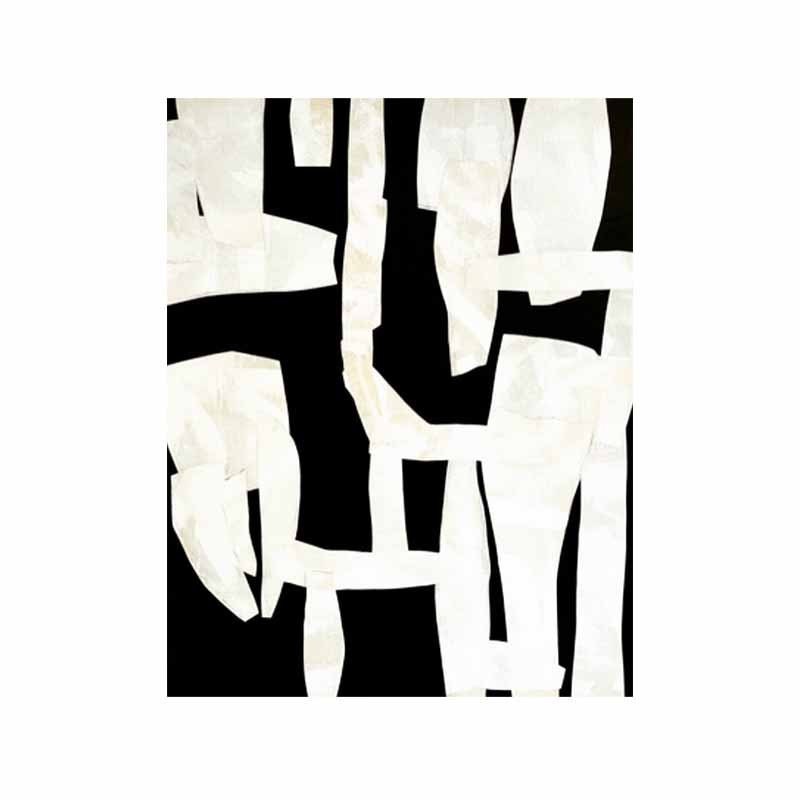 Black and White Abstract Wall Art, Framed Hand-Painted Abstract Canvas Painting, Original Art for Bedroom Living Room Office