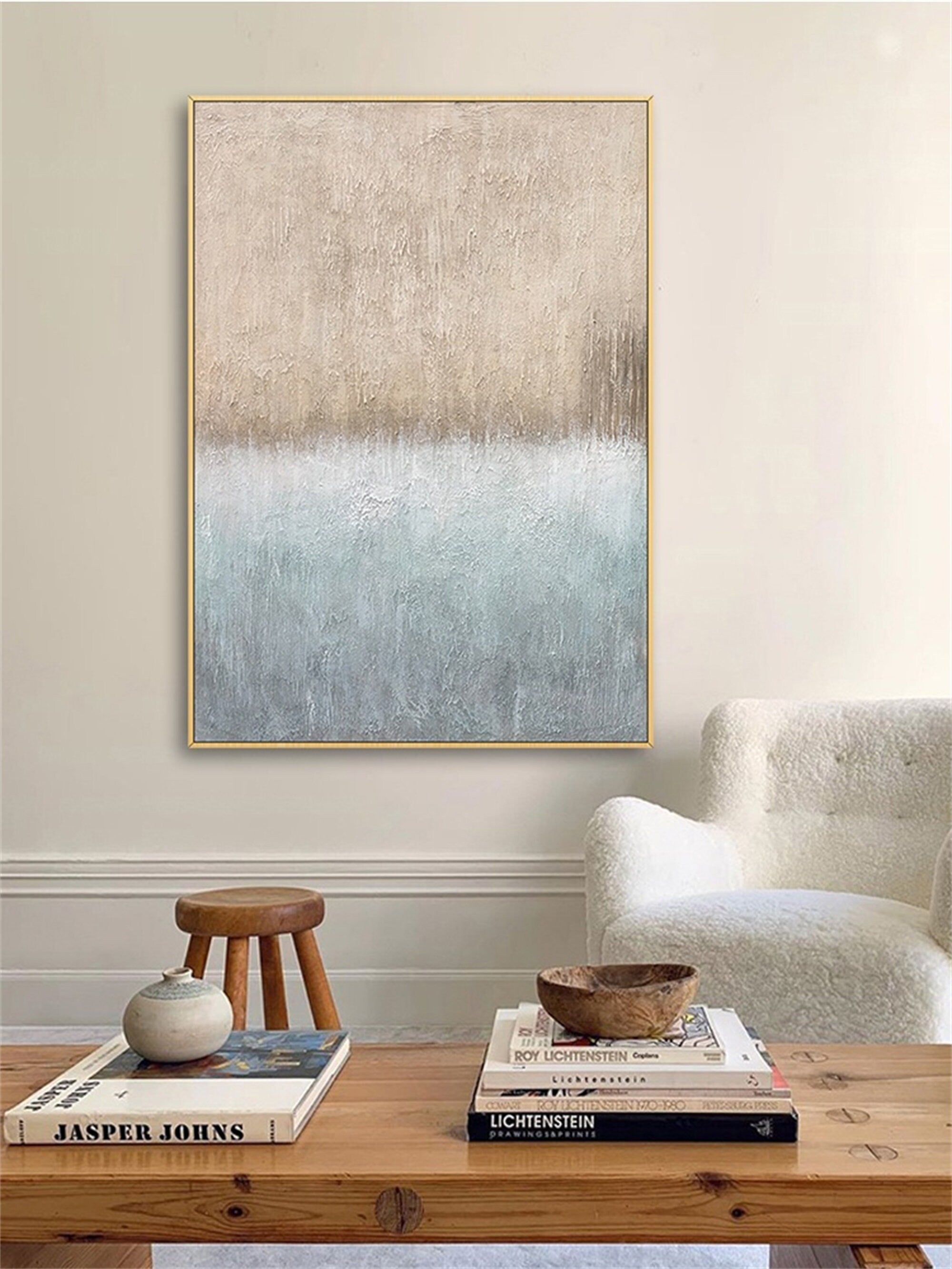 Abstract oil painting, hallway painting, large original hand-painted canvas wall art, living room, modern simple wall art
