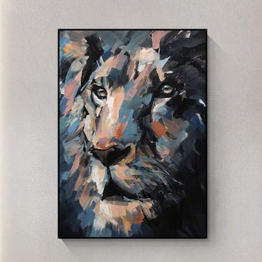 Impressionist Animal Oil Painting — canvas artwork view 2