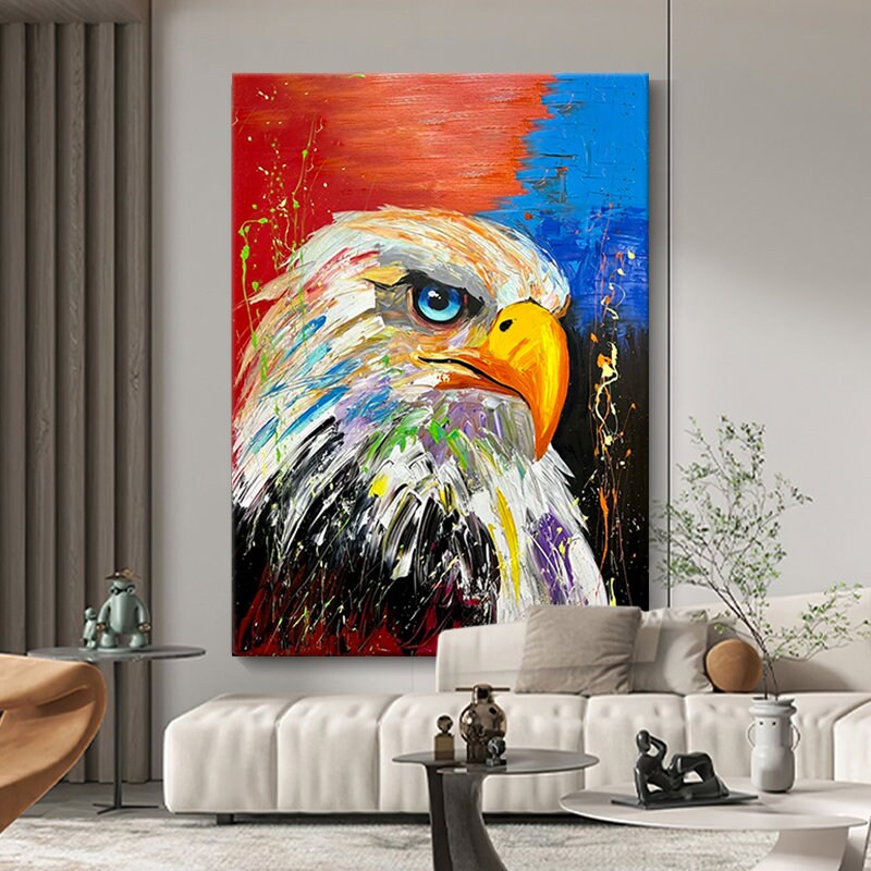 Abstract Animal Oil Painting — canvas artwork view 2