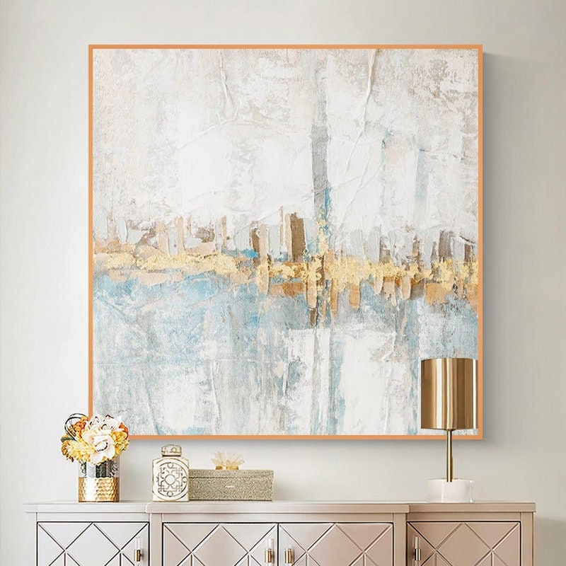 Original Canvas Wall Art, Large Abstract Painting on Canvas, Modern Minimalist Oil Painting, Textured Art for Bedroom