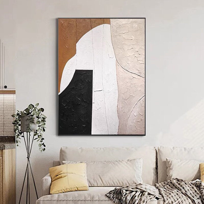 Brown and Gray Abstract Wall Art, Large Original Abstract Painting, Minimalist Abstract Painting, Large Wall Canvas Painting