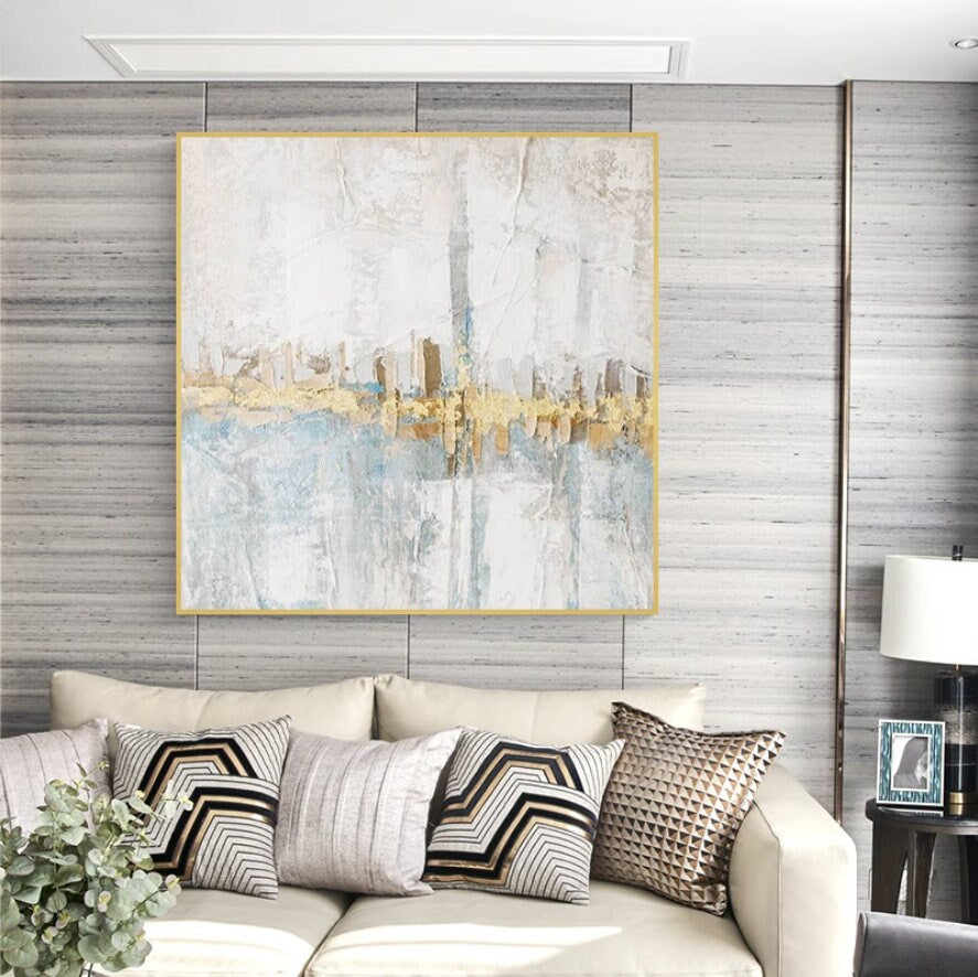Original Canvas Wall Art, Large Abstract Painting on Canvas, Modern Minimalist Oil Painting, Textured Art for Bedroom