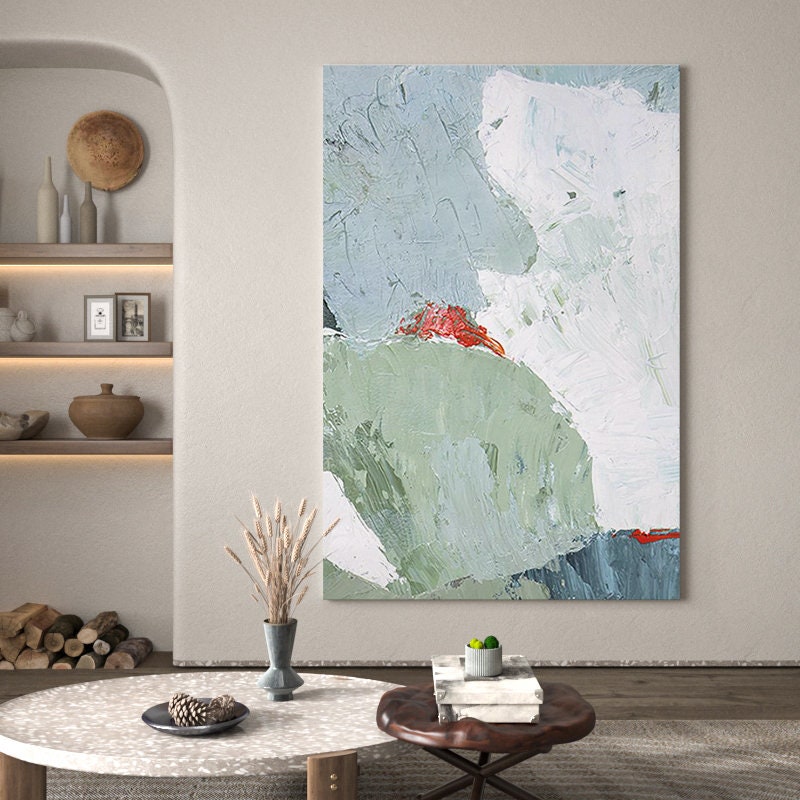 Textured Canvas Wall Art, Abstract Painting on Canvas, Original Abstract Wall Art, Large Textured Art for Bedroom Living…